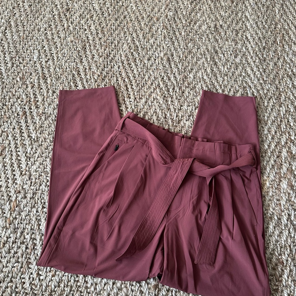 Chic Mauve High-Waisted Trousers